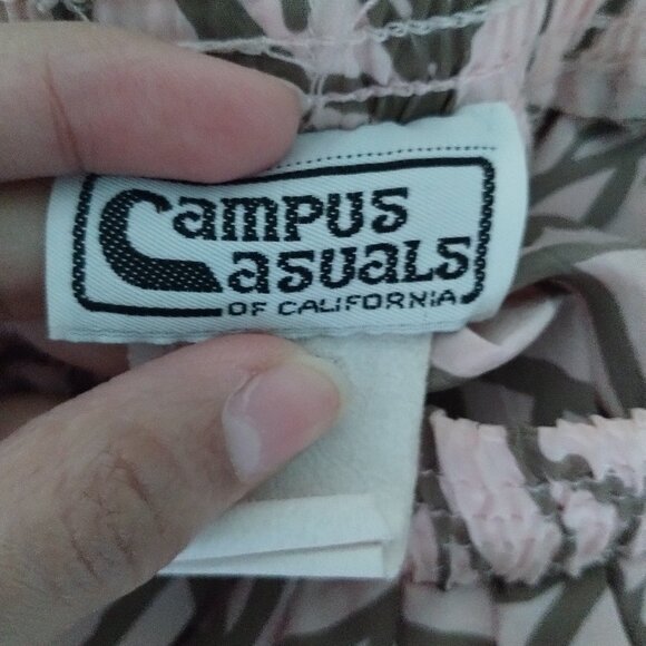 Vintage 1970's Campus Casuals of California Blush Pleated Skirt - Picture 8 of 9